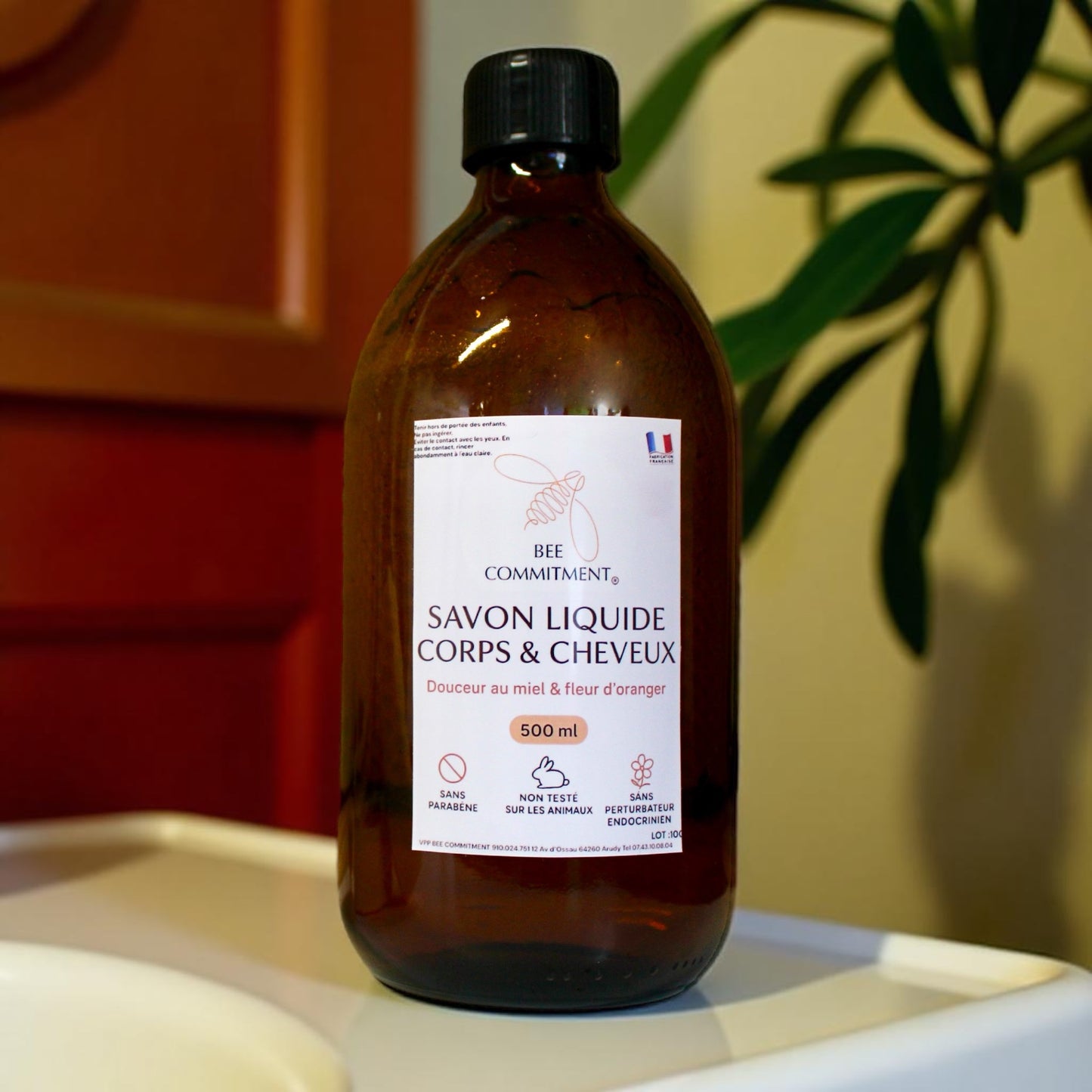 Savon liquide corps et cheveux au miel