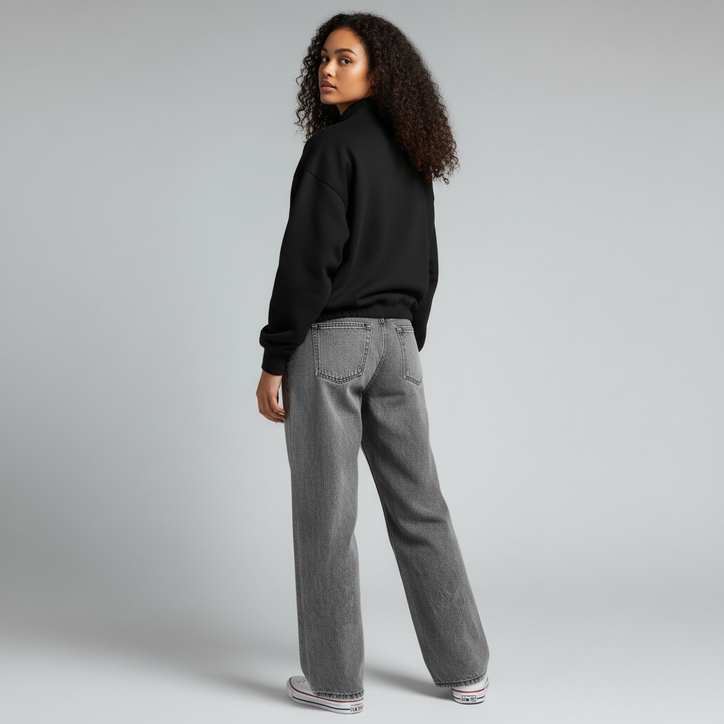 PULL MIRAGE NOIR À ZIP